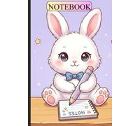 Cute Bunny Rabbit Composition Notebook for Kids - 100 Pages Lined Writing Practice Journal (6×9)
