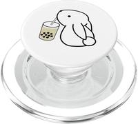 Cute Bunny Rabbit Drinking Boba Bubble Milk Tea PopSockets PopGrip for MagSafe