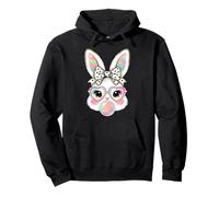 Cute Bunny Rabbit Egg Easter Day Family Celebration Pullover Hoodie