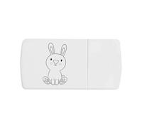 'Cute Bunny Rabbit' Pill Box with Tablet Splitter (PI00034537)