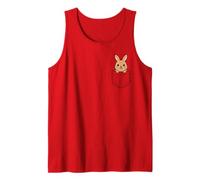 Cute Bunny Rabbit Pocket Pal Funny Rabbit Pet Animal Art Tank Top