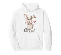 Cute Bunny Rabbit Some Bunny Loves You Love Hearts Design Pullover Hoodie