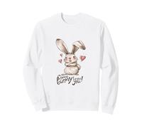 Cute Bunny Rabbit Some Bunny Loves You Love Hearts Design Sweatshirt