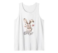 Cute Bunny Rabbit Some Bunny Loves You Love Hearts Design Tank Top