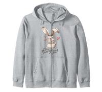 Cute Bunny Rabbit Some Bunny Loves You Love Hearts Design Zip Hoodie