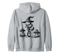Cute Bunny Rabbit wearing a Wizard hat Castlecore Zip Hoodie