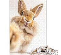 Cute Bunny Selfie 1000 Pieces Puzzles Paper Puzzle for Teenager Funny Jigsaw Puzzles 1000pcs (38x26cm)