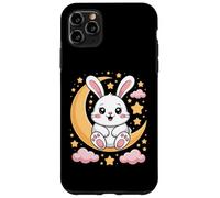 Cute Bunny Sitting On Crescent Moon With Stars Case for iPhone 11 Pro Max