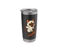 Cute Bunny Skateboard Retro Style Stainless Steel Insulated Tumbler