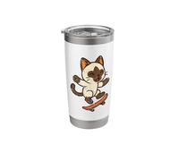 Cute Bunny Skateboard Retro Style Stainless Steel Insulated Tumbler