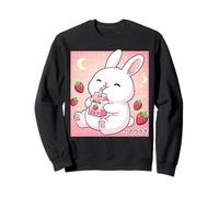 Cute Bunny Strawberry Milk Kawaii Japanese Art Sweatshirt