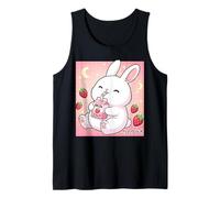 Cute Bunny Strawberry Milk Kawaii Japanese Art Tank Top