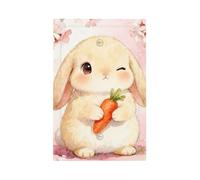 Cute Bunny Unbreakable Polycarbonate Switch Plate-Modern 1 Gang Light Cover for Home Office with Matching Screws