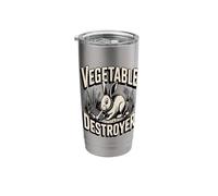 Cute Bunny Vegetable Destroyer Garden Humor Stainless Steel Insulated Tumbler