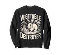 Cute Bunny Vegetable Destroyer Garden Humor Sweatshirt