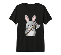 Cute Bunny with Axe Adorable Warrior Rabbit Premium T-Shirt