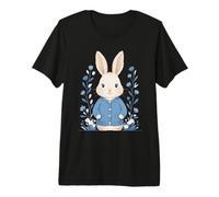 Cute Bunny with Blue Cardigan Premium T-Shirt
