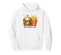 Cute Burger Fries Perfect Match Couple Food Pullover Hoodie