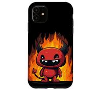 Cute Burning Cartoon Fire Devil Case for iPhone 11
