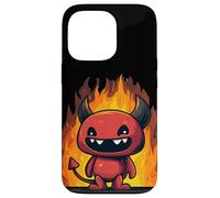 Cute Burning Cartoon Fire Devil Case for iPhone 13 Pro