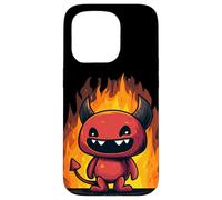 Cute Burning Cartoon Fire Devil Case for iPhone 15 Pro