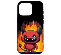 Cute Burning Cartoon Fire Devil Case for iPhone 16 Pro