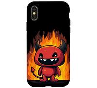 Cute Burning Cartoon Fire Devil Case for iPhone X/XS