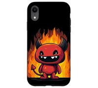 Cute Burning Cartoon Fire Devil Case for iPhone XR