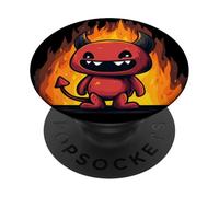 Cute Burning Cartoon Fire Devil PopSockets Adhesive PopGrip