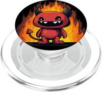 Cute Burning Cartoon Fire Devil PopSockets PopGrip for MagSafe