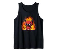 Cute Burning Cartoon Fire Devil Tank Top
