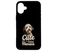 Cute But A Total Menace Funny Maltipoo Dog Quote Case for iPhone 16 Plus