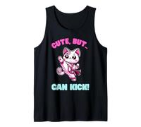 Cute But Can Kick Taekwondo Cat - Funny Girls Karate Gift Tank Top