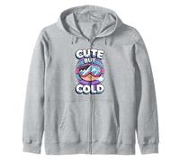 Cute But Cold Funny Skier Skiing Snowboarding Snowboarder Zip Hoodie