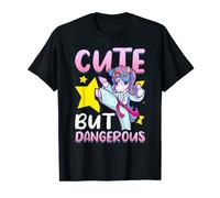 Cute But Dangerous Girls MMA Funny Judo Karate Unicorn Girl T-Shirt