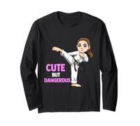 Cute but Dangerous Karate Girl Fighter Long Sleeve T-Shirt