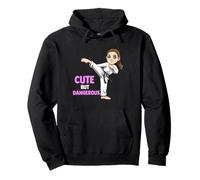 Cute but Dangerous Karate Girl Fighter Pullover Hoodie