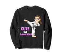 Cute but Dangerous Karate Girl Fighter Sweatshirt