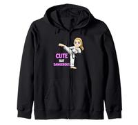 Cute But Dangerous Karate Kid Zip Hoodie