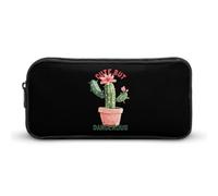 Cute But Dangerous Plants Cactus Funny Pen Case Pencil High Capacity Pouch Stationery Bag Makeup Cosmetic Organizer For Men Women