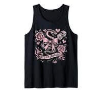 Cute But Dangerous Snake Bow Tattoo Style Aesthetic Graphic Tank Top