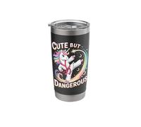 Cute But Dangerous Unicorn Karate Stainless Steel Insulated Tumbler