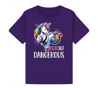 Cute But Dangerous Unicorn Martial Arts Animals Girls T-Shirt Childrens Clothing Graphic Novelty Tee for Karate