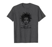 Cute But Feral: Don't Let The Smile Fool You T-Shirt, Men, Dark Heather Grey, 6XL