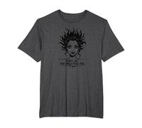 Cute But Feral: Don't Let The Smile Fool You T-Shirt, Men's Big and Tall, Dark Heather Grey, 6X Tall