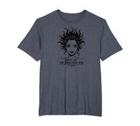 Cute But Feral: Don't Let The Smile Fool You T-Shirt, Men's Big and Tall, Heather Blue, 5X Tall