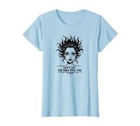 Cute But Feral: Don't Let The Smile Fool You T-Shirt, Women, Baby Blue, 3XL