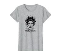 Cute But Feral: Don't Let The Smile Fool You T-Shirt, Women, Heather Grey, 3XL