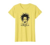 Cute But Feral: Don't Let The Smile Fool You T-Shirt, Women, Lemon, 3XL