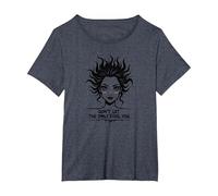 Cute But Feral: Don't Let The Smile Fool You T-Shirt, Women's Plus, Heather Blue, 1X